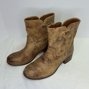Diba True West Haven Brown Leather Ankle Boots